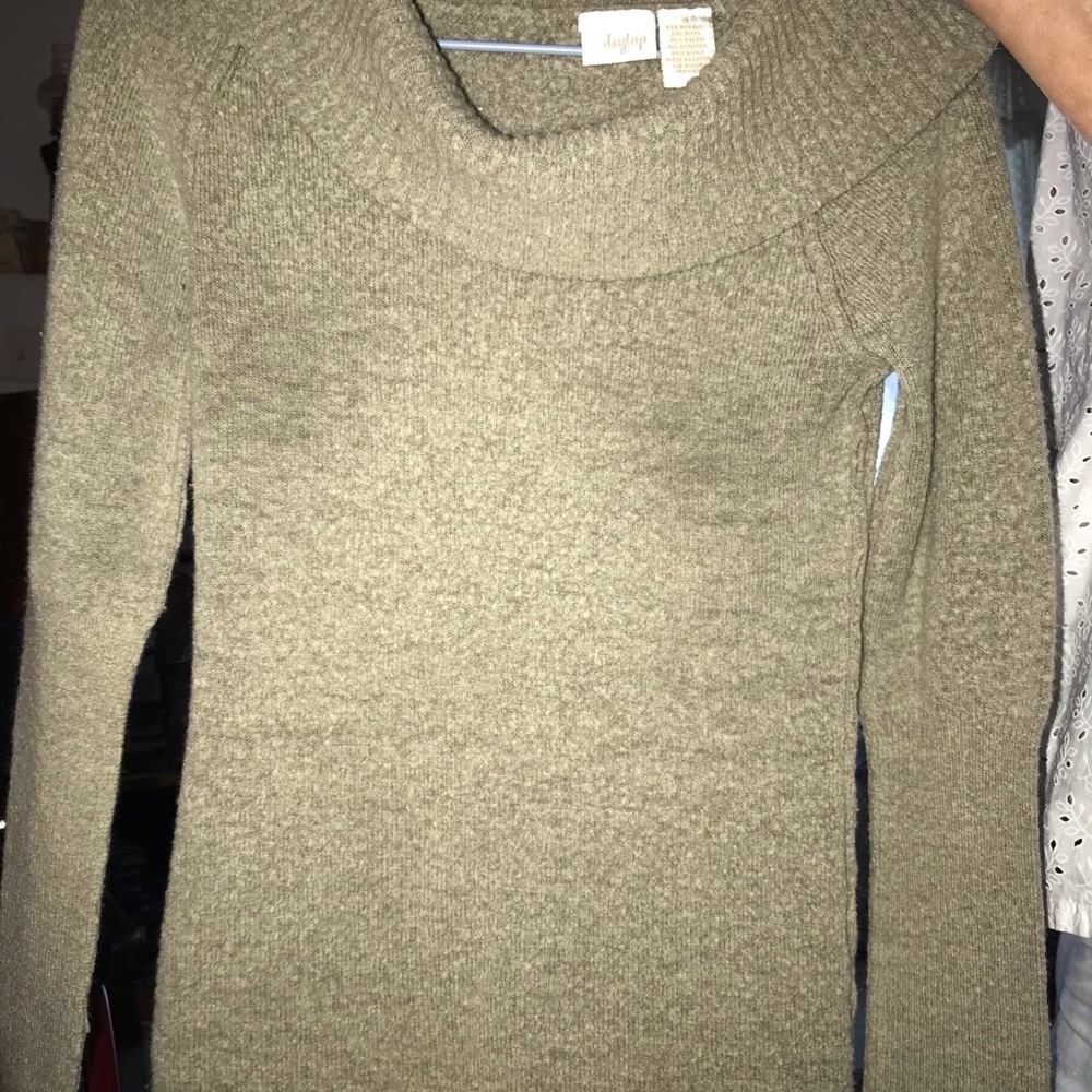 Daytrip Tan Colored Cowl-Necked Sweater
